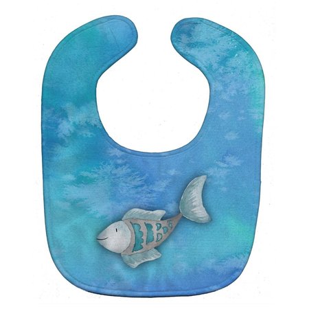 CAROLINES TREASURES Blue Fish Watercolor Baby Bib BB7386BIB